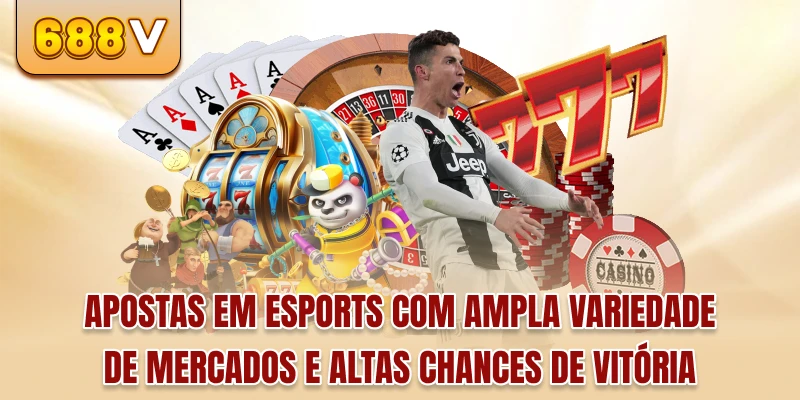 Apostas em eSports com ampla variedade de mercados e altas chances de vitória